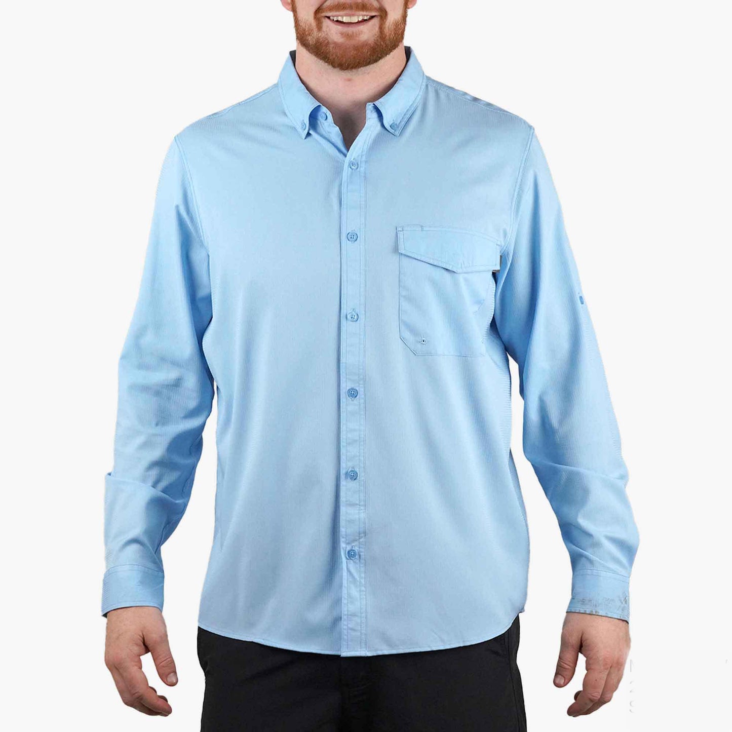 AFTCO Palomar LS Vented Fishing Shirts Airy Blue