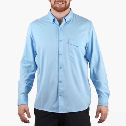 AFTCO Palomar LS Vented Fishing Shirts Airy Blue
