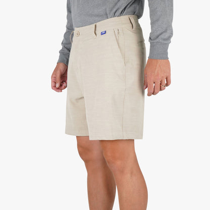 AFTCO 365 Hybrid Stretch Chino Fishing Shorts Ecru 7