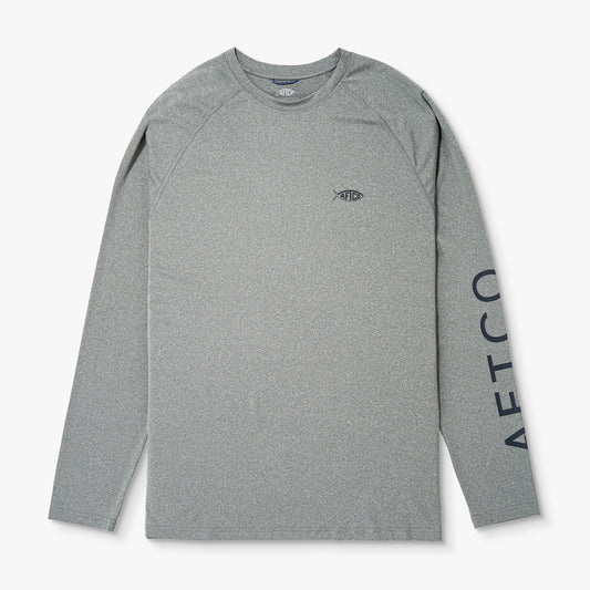 AFTCO Big Guy Samurai LS Performance Shirt Steel Heather
