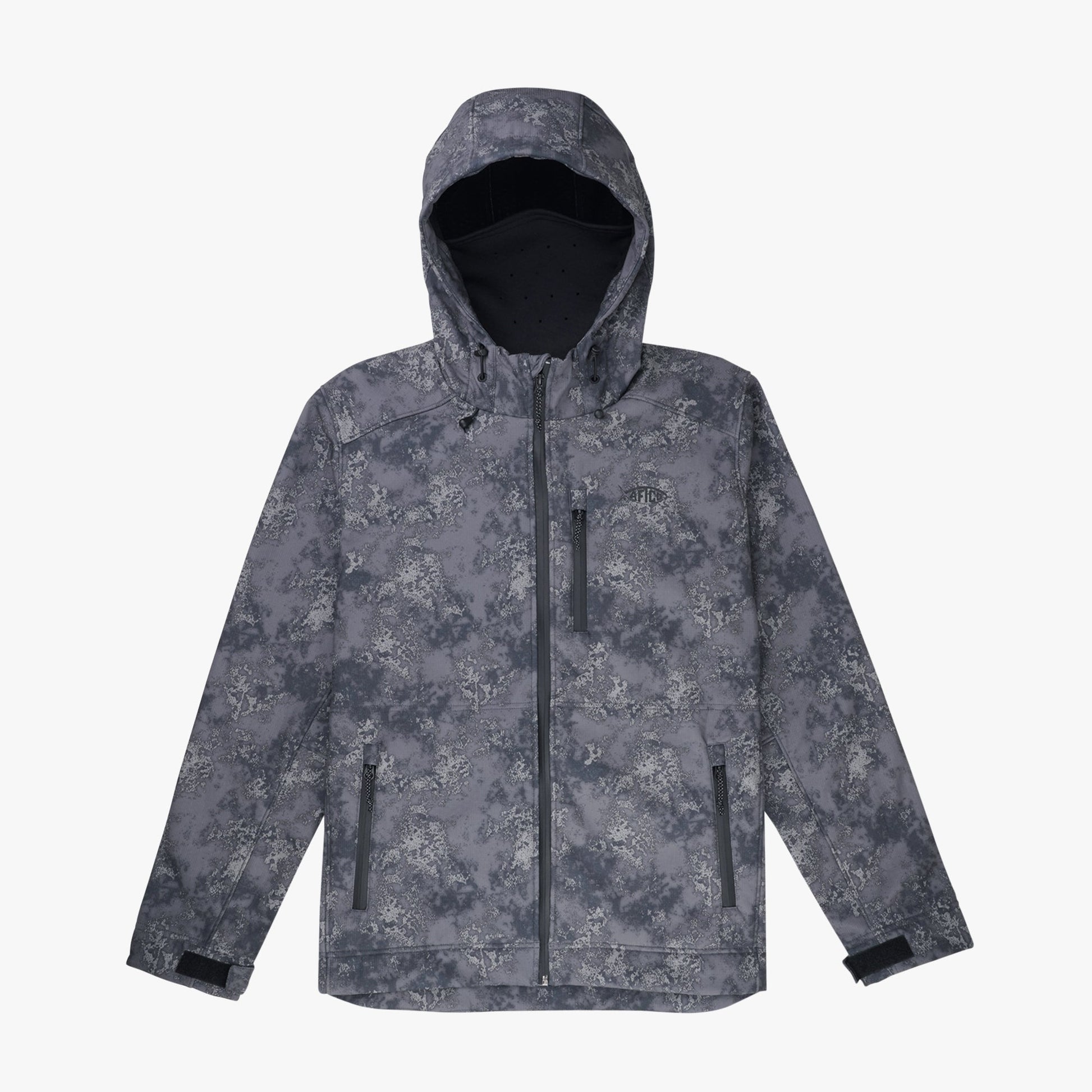 AFTCO Reaper Tactical Zip Up Camo Softshell Jacket Chr Acid Camo