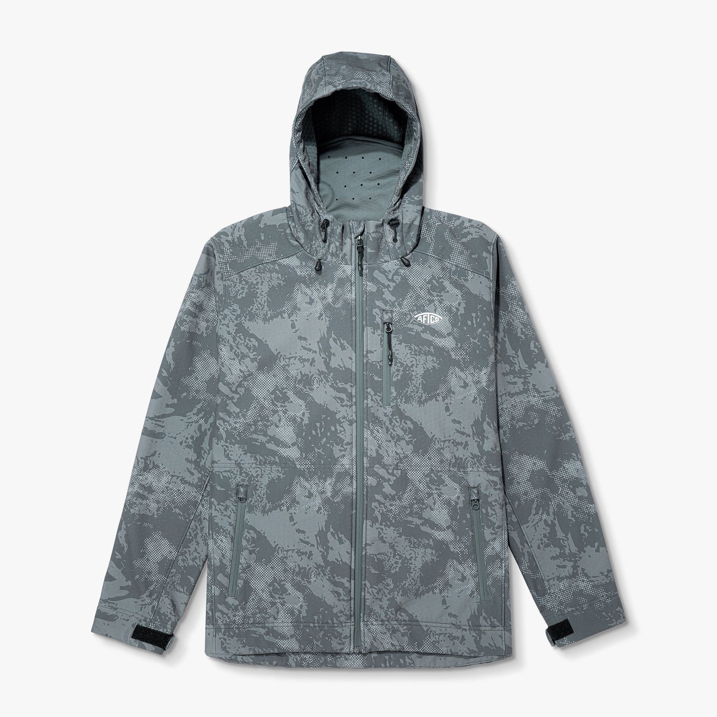 AFTCO Reaper Tactical Zip Up Camo Softshell Jacket Chr Acid Camo