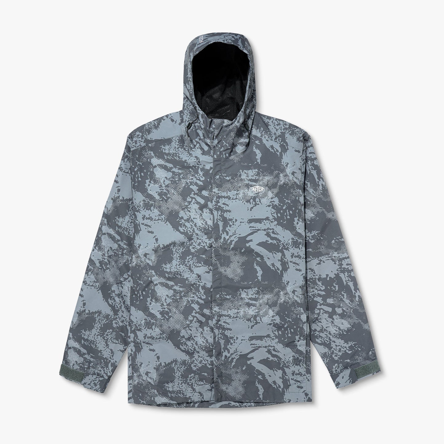 AFTCO Crossing Printed Camo Fishing Jacket Steel Storm Camo