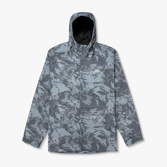 AFTCO Crossing Printed Camo Fishing Jacket Steel Storm Camo