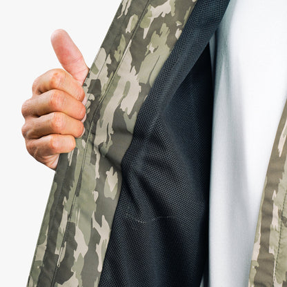 AFTCO Crossing Printed Camo Fishing Jacket Steel Storm Camo