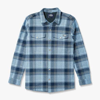 AFTCO Stout Button Up Flannel Shacket Sable