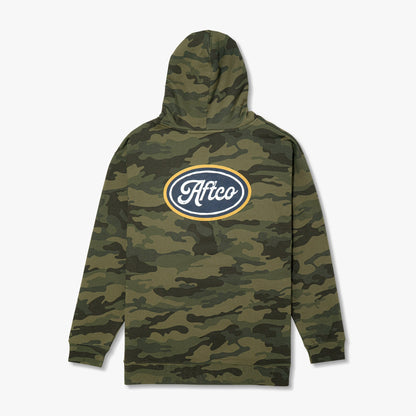 AFTCO Powerboat Mens Pullover Hoodie Forest Camo