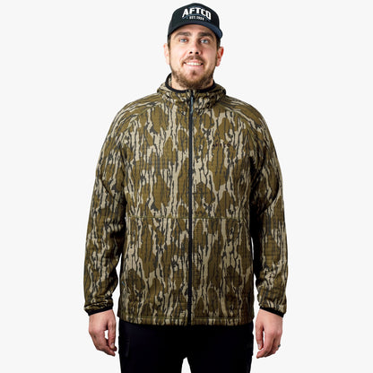 AFTCO ArmourLoft Mossy Oak Full Zip Fishing Hoodie OG Bottomland