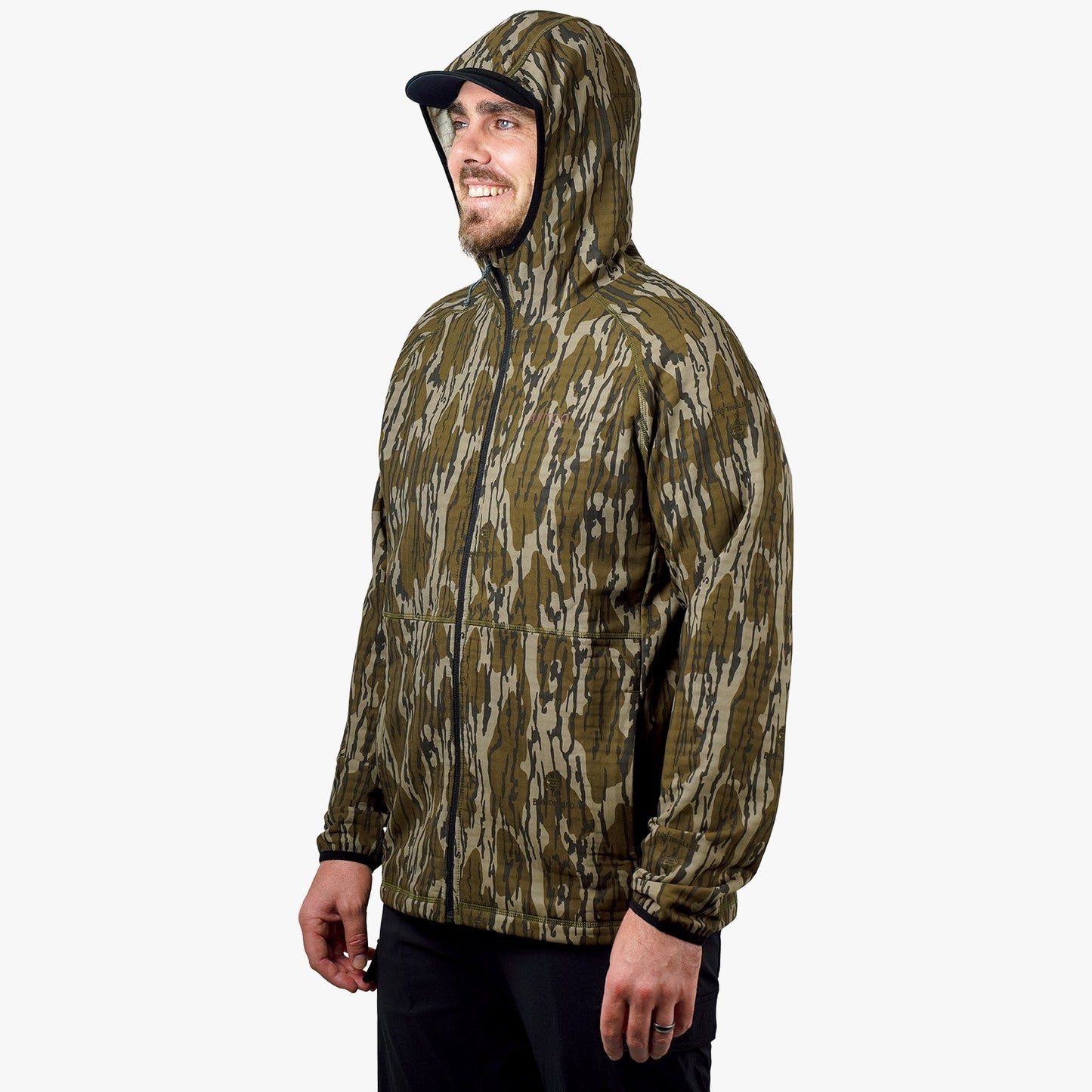 AFTCO ArmourLoft Mossy Oak Full Zip Fishing Hoodie OG Bottomland