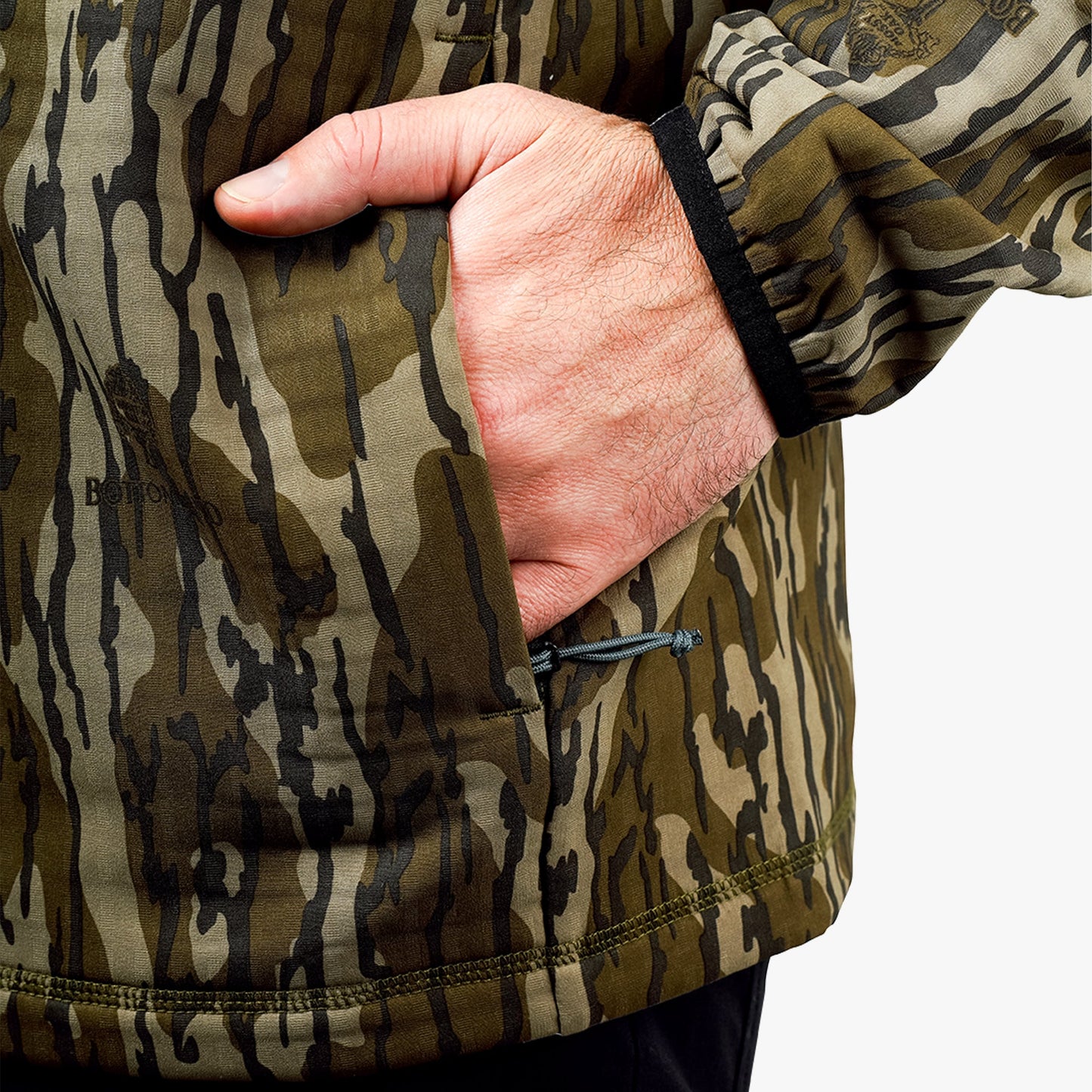AFTCO ArmourLoft Mossy Oak Full Zip Fishing Hoodie OG Bottomland