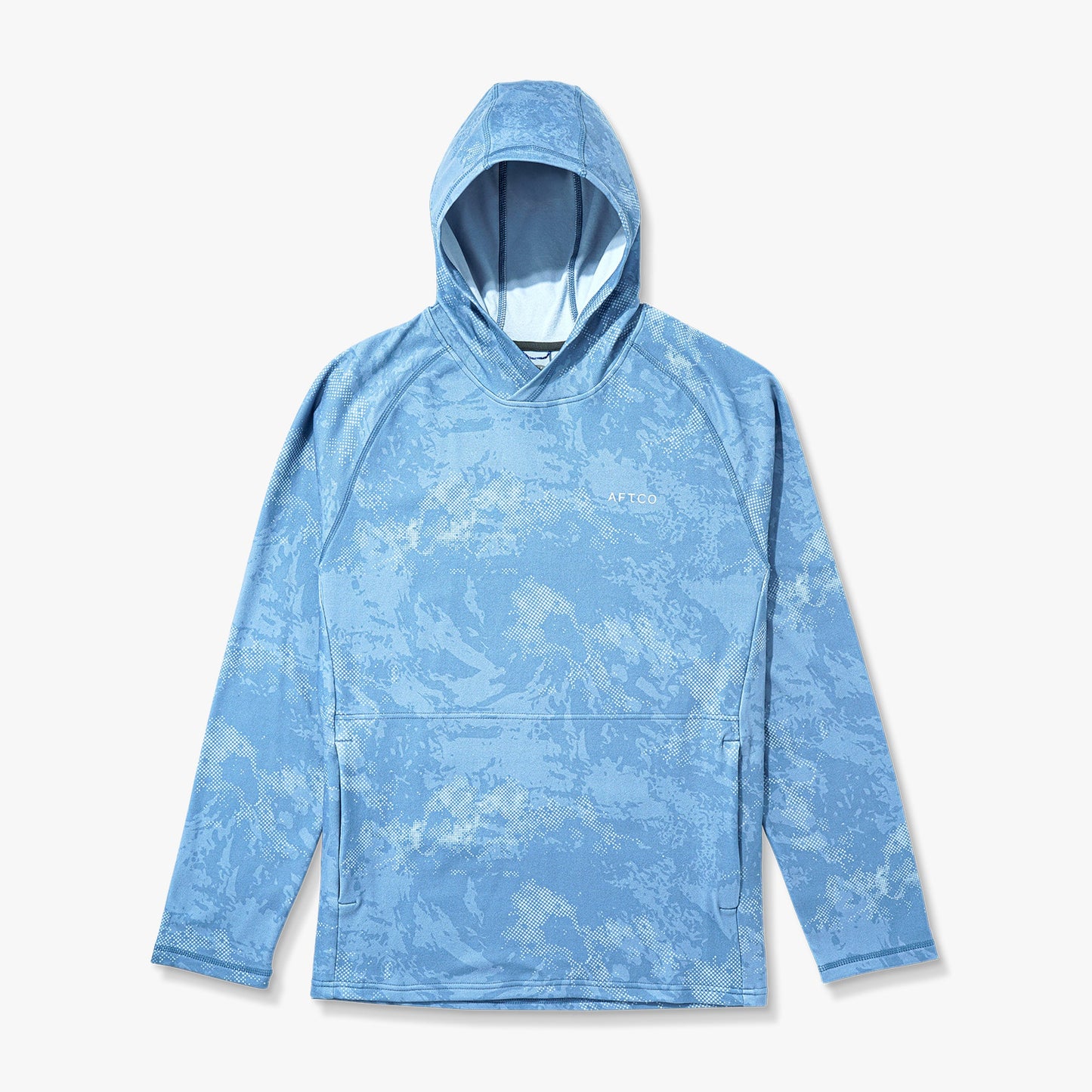 AFTCO Coastal Layer Printed Camo Fishing Hoodie Navy Grander Camo