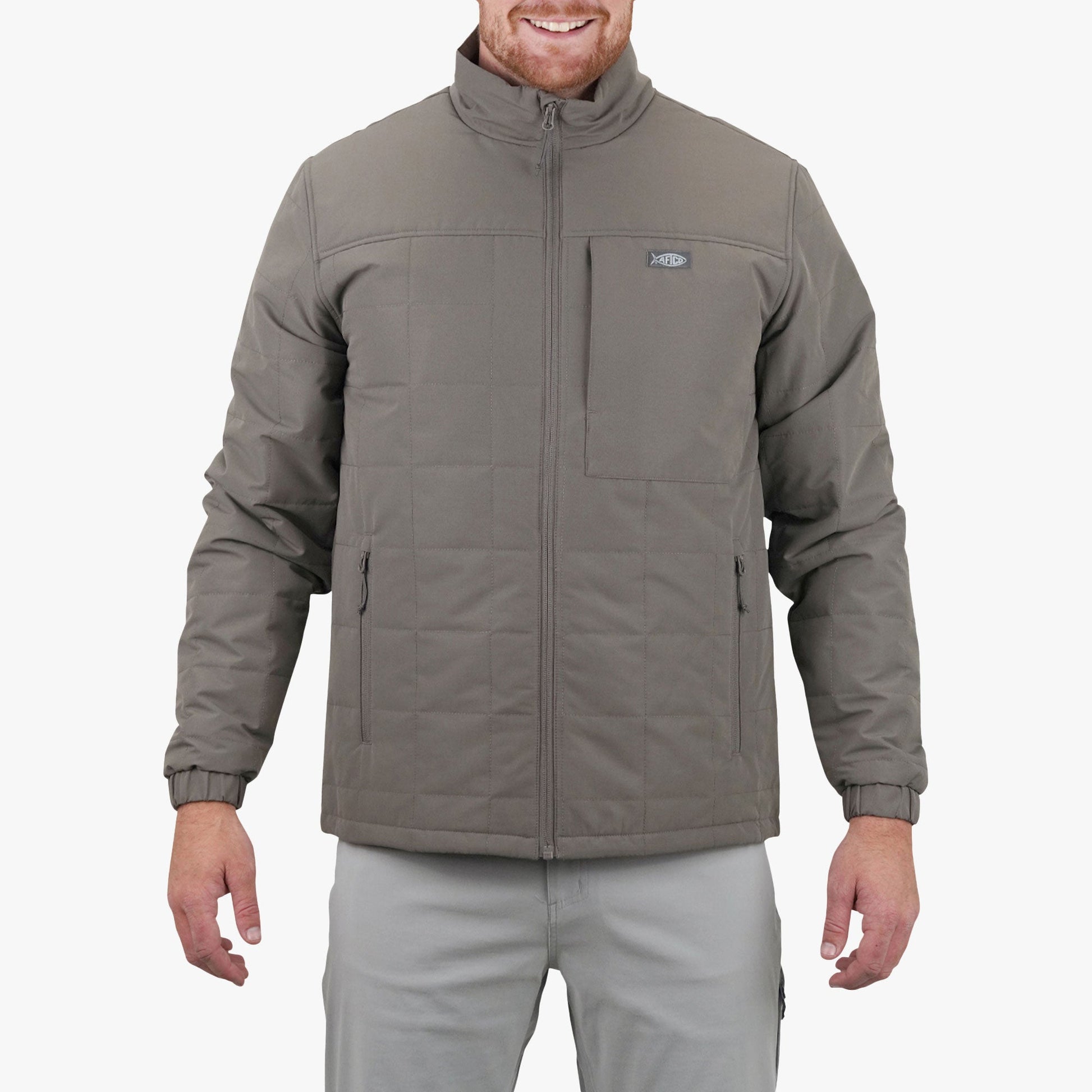 AFTCO Crosswind Insulated Fishing Puffer Jacket Sable