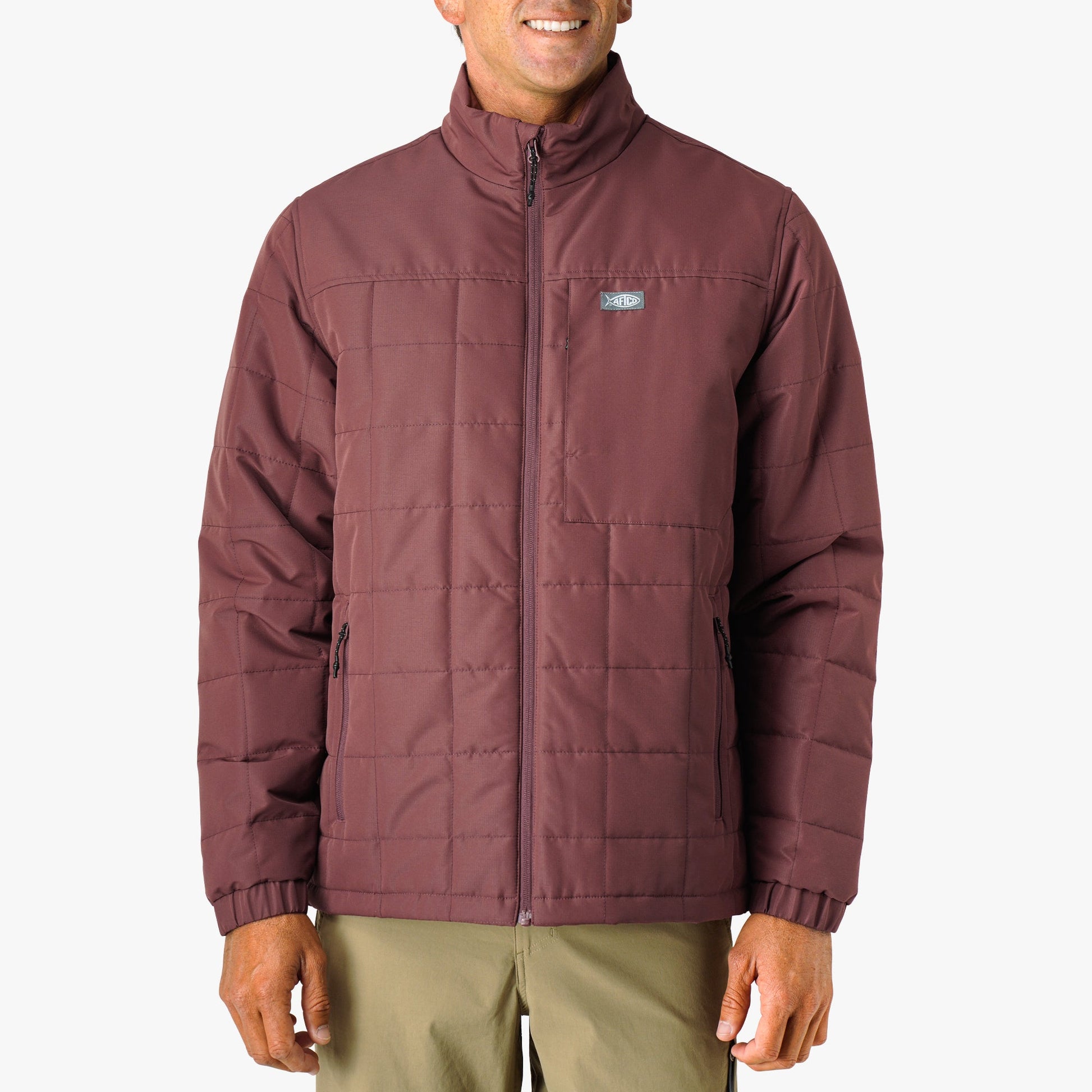 AFTCO Crosswind Insulated Fishing Puffer Jacket Sable