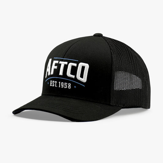 AFTCO Tidal Trucker Fishing Hat Snapback Black