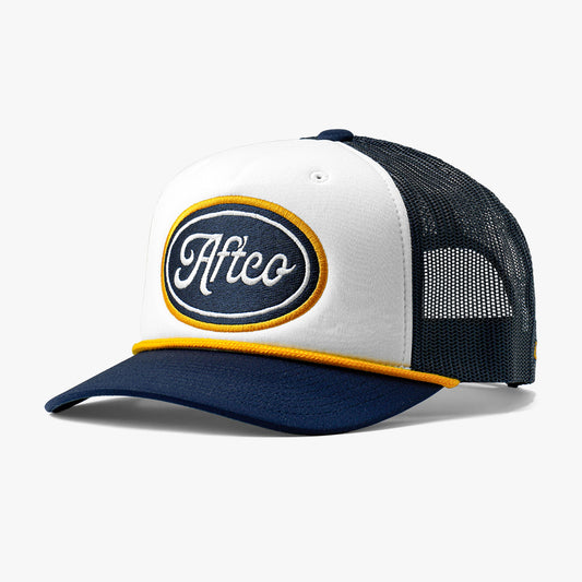 AFTCO Powerboat Trucker Fishing Snapback Hat Navy