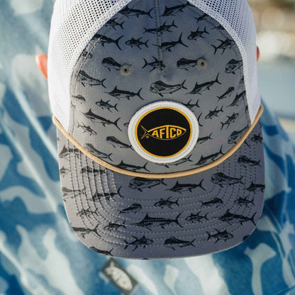 AFTCO Big 3 Fishing Trucker Hat Arctic