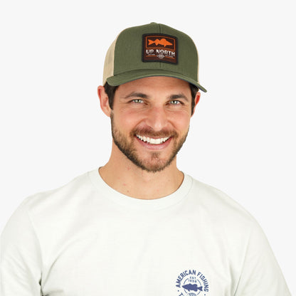 AFTCO Frontier Fishing Trucker Hat Olive