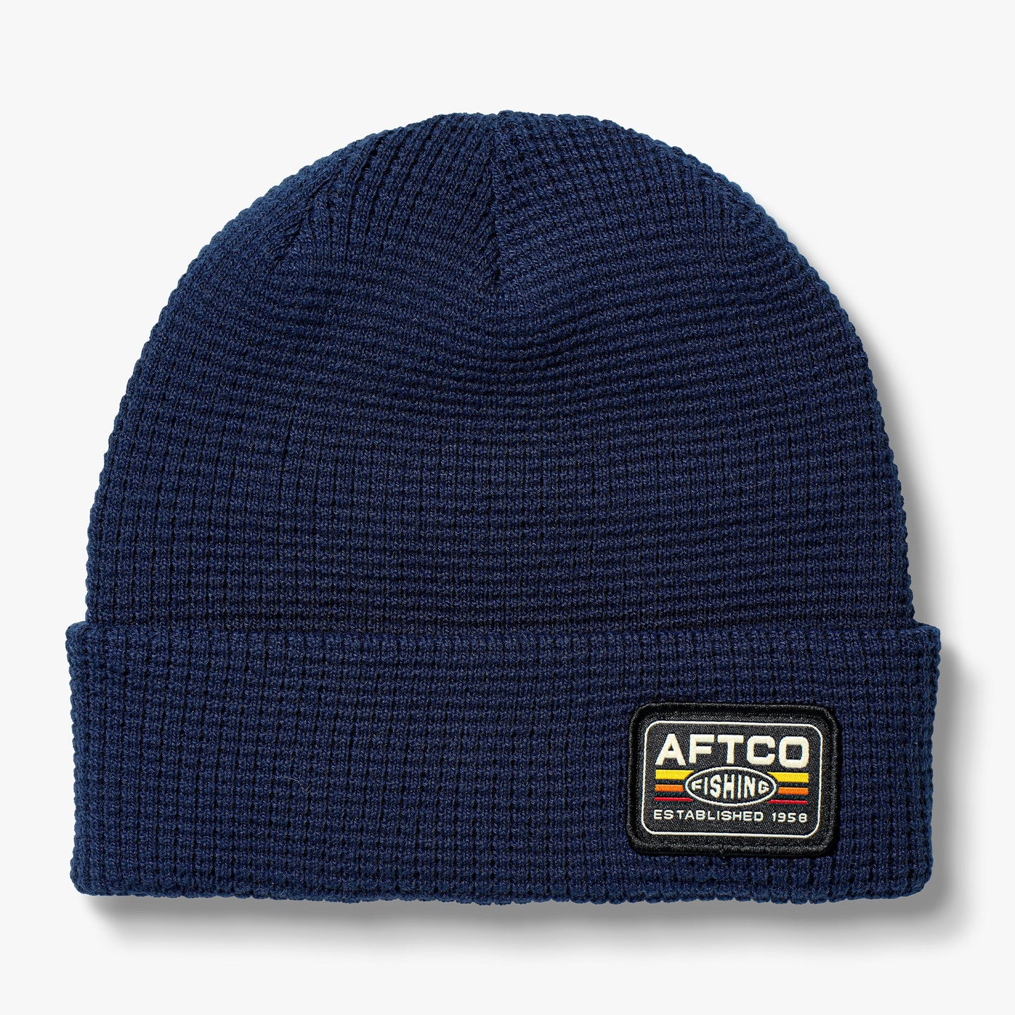 AFTCO Chevron Waffle Fishing Beanie Navy