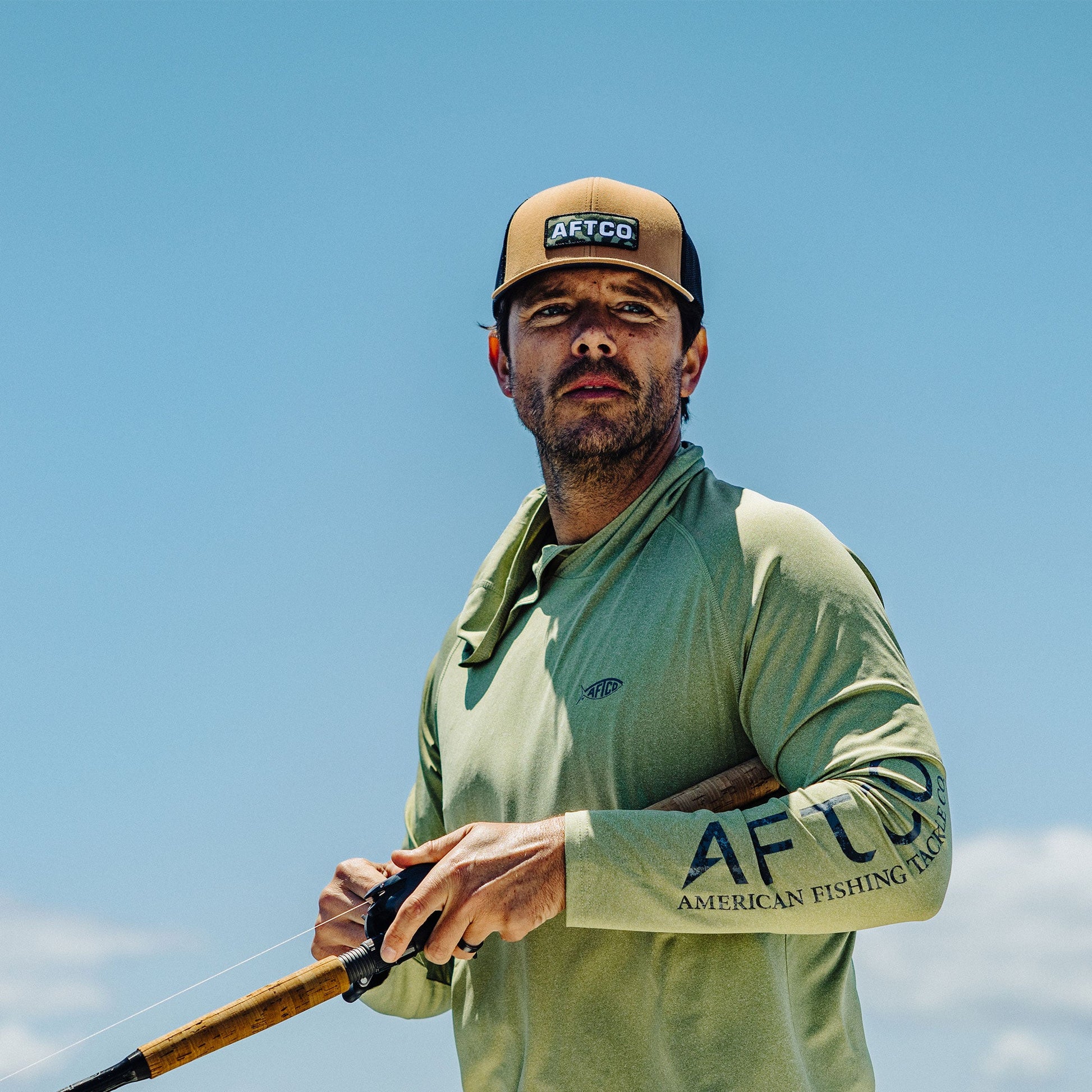 AFTCO Boss Fishing Trucker Hat Cathaway Spice