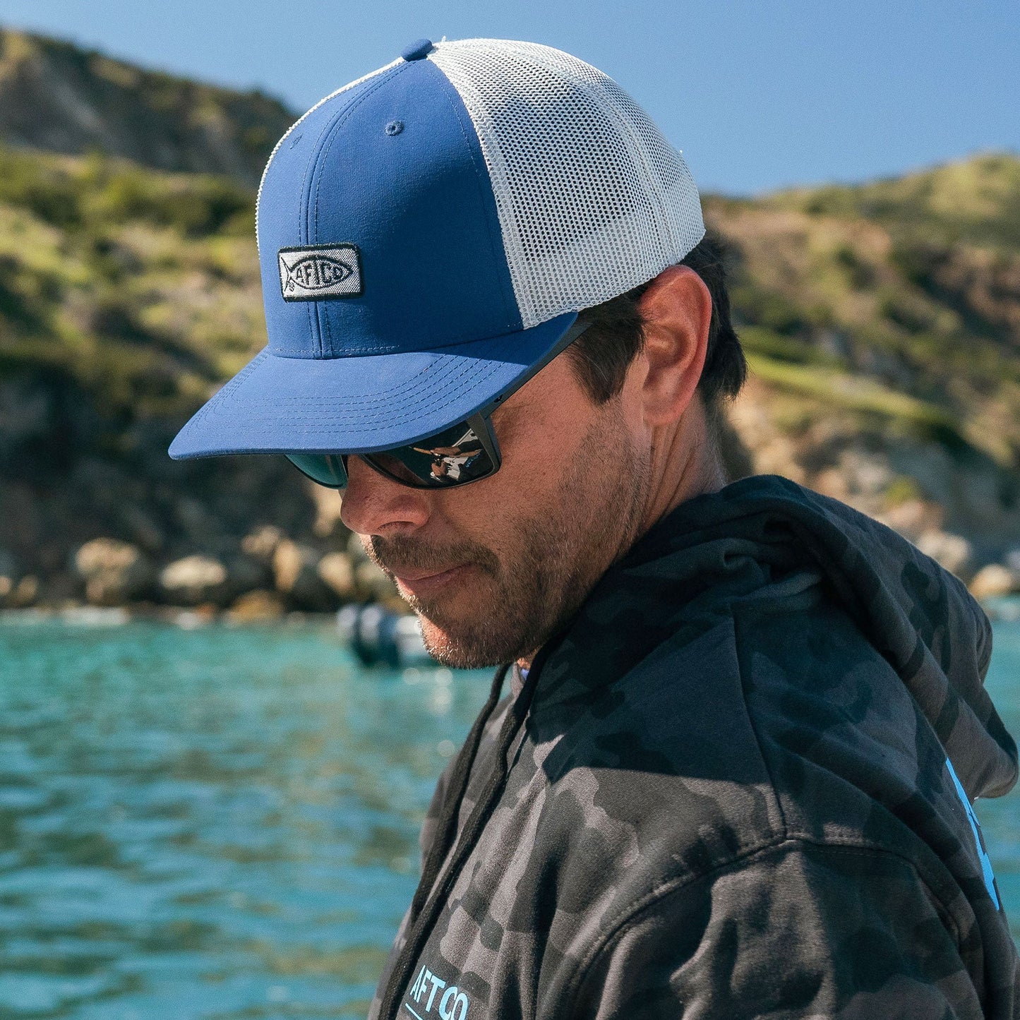 AFTCO Original Fishing Trucker Hat Latigo Bay