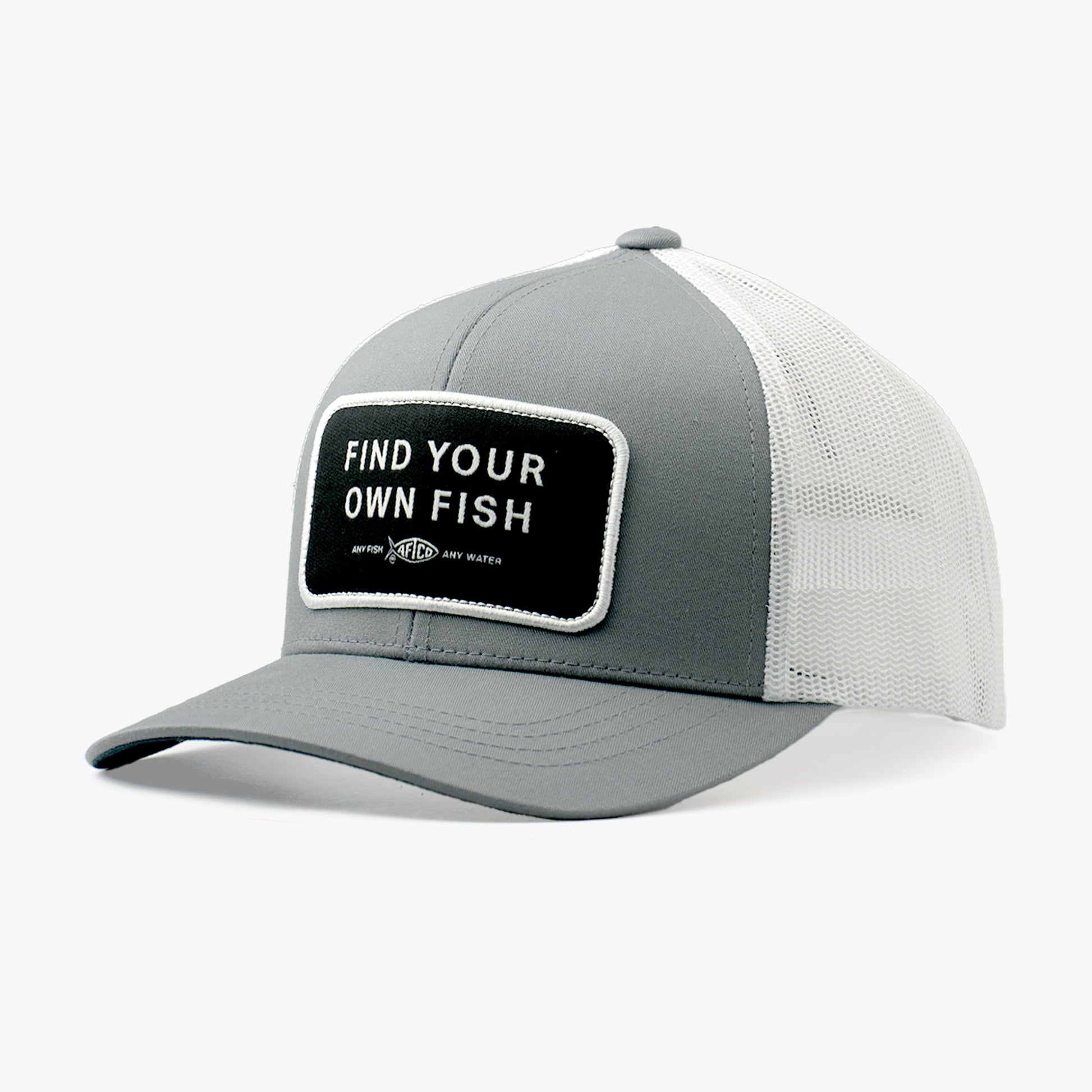 AFTCO Find Your Own Fish Trucker Hat Steel