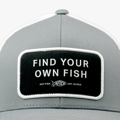 AFTCO Find Your Own Fish Trucker Hat Steel