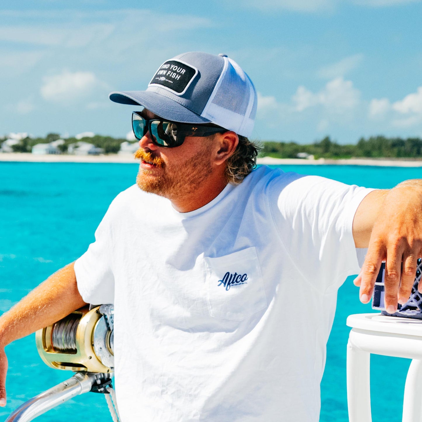 AFTCO Find Your Own Fish Trucker Hat Steel