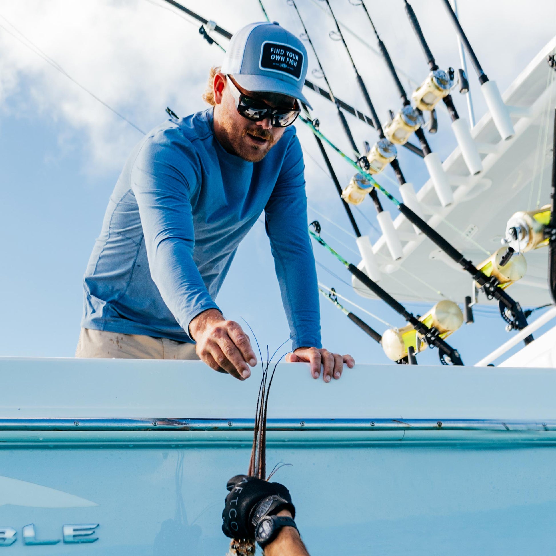 AFTCO Find Your Own Fish Trucker Hat Steel