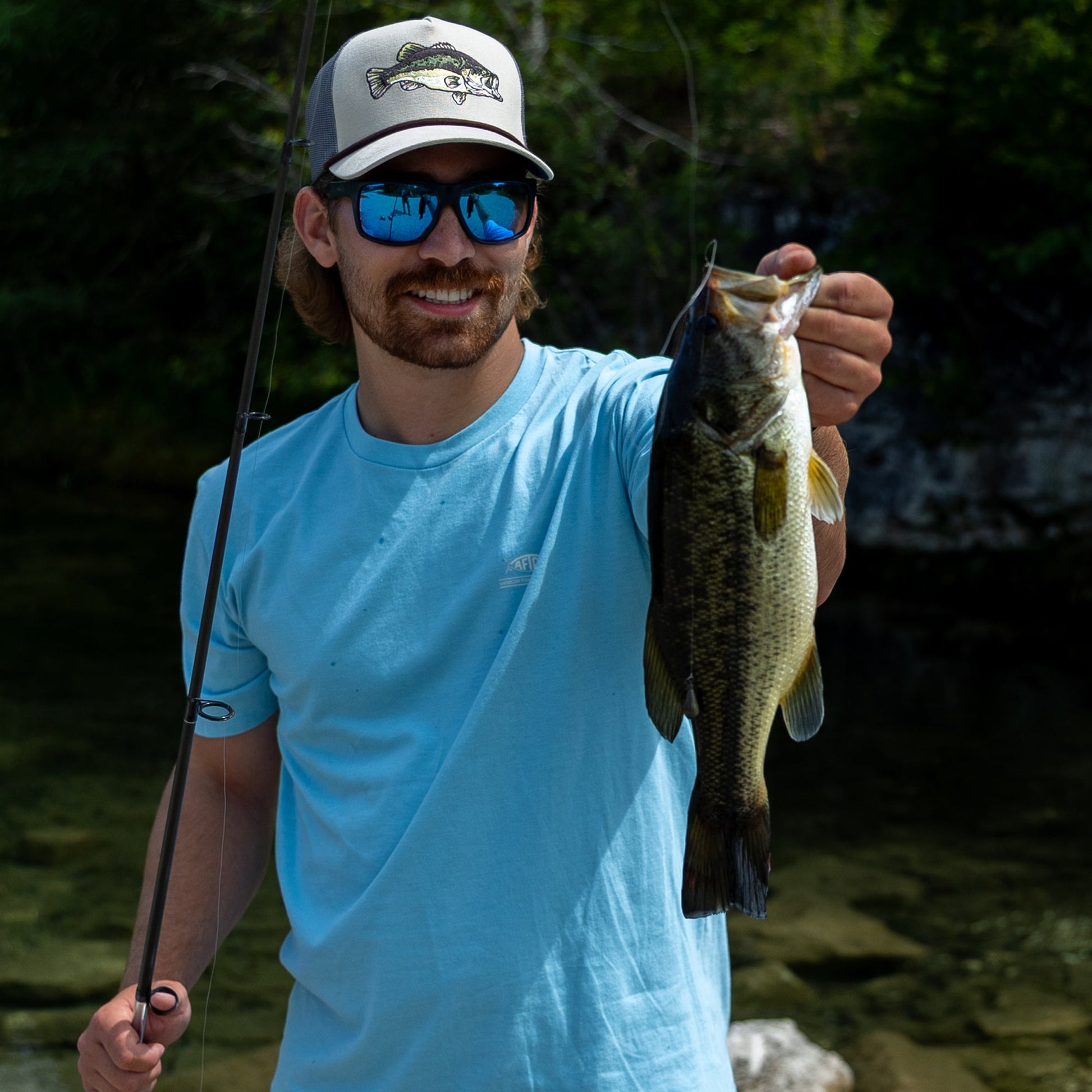 AFTCO Triad Fishing Trucker Hat Tan