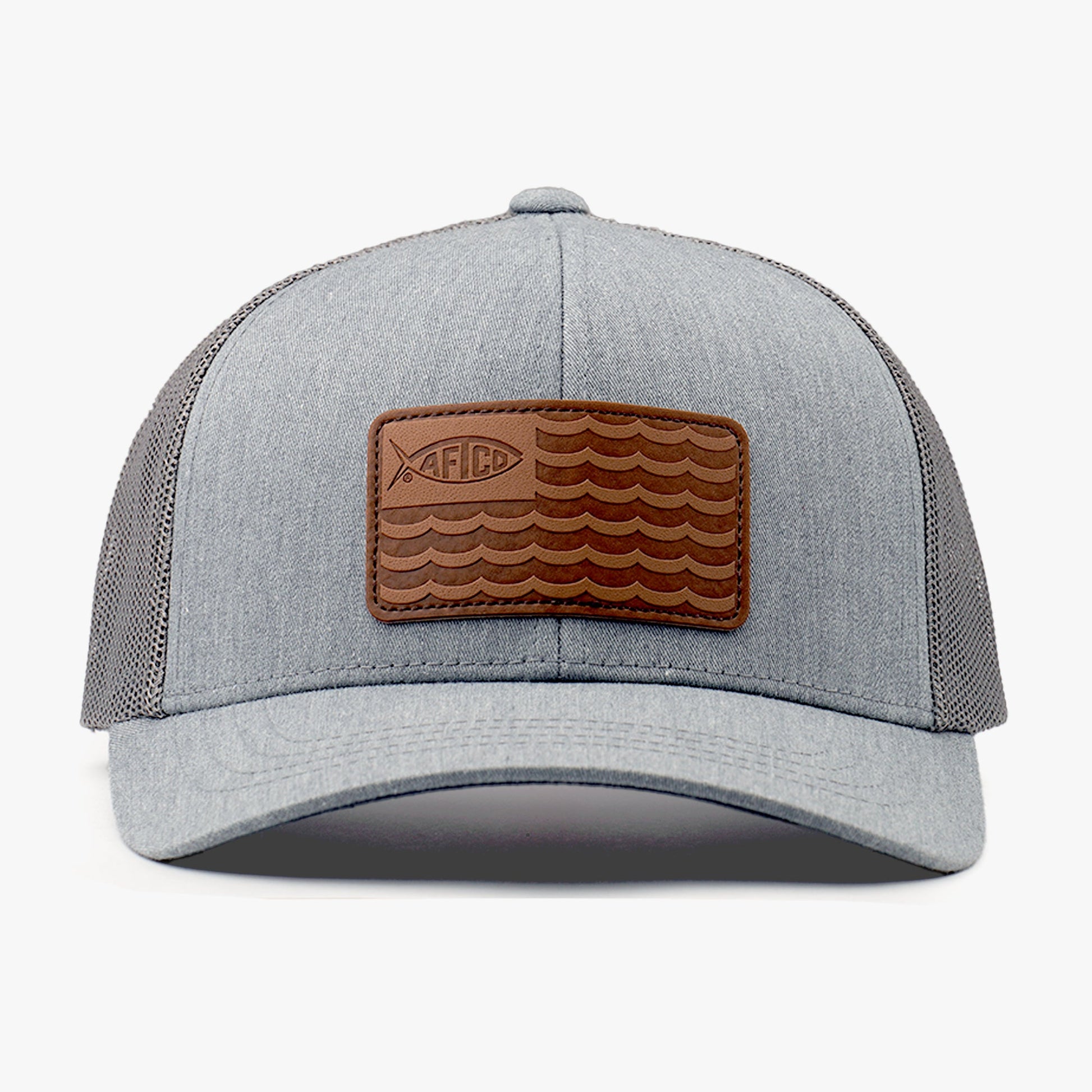 AFTCO Canton Fishing Trucker Hat Gray Heather