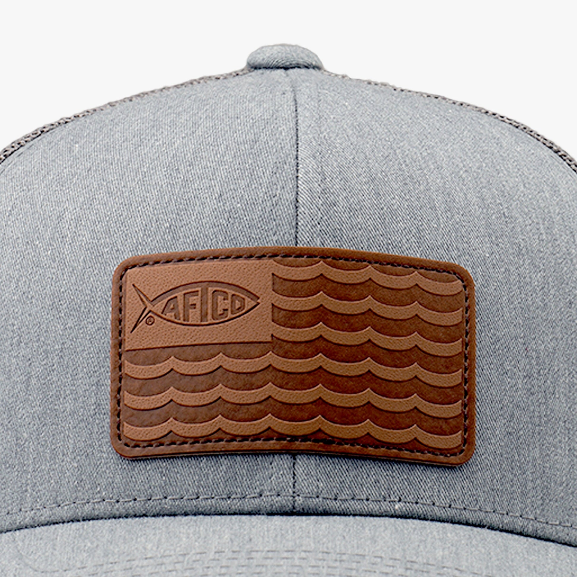 AFTCO Canton Fishing Trucker Hat Gray Heather