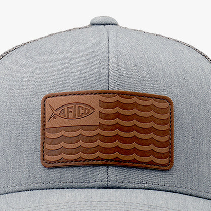 AFTCO Canton Fishing Trucker Hat Gray Heather