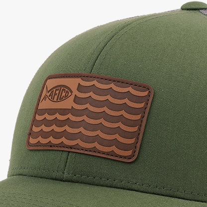 AFTCO Canton Fishing Trucker Hat Gray Heather