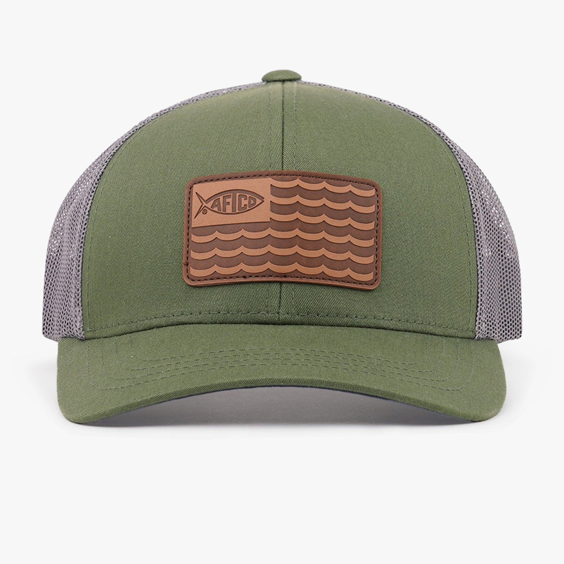 AFTCO Canton Fishing Trucker Hat Gray Heather