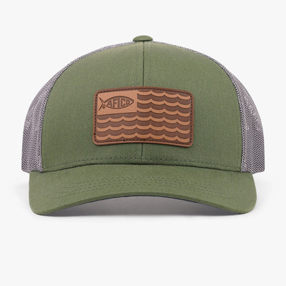 AFTCO Canton Fishing Trucker Hat Gray Heather
