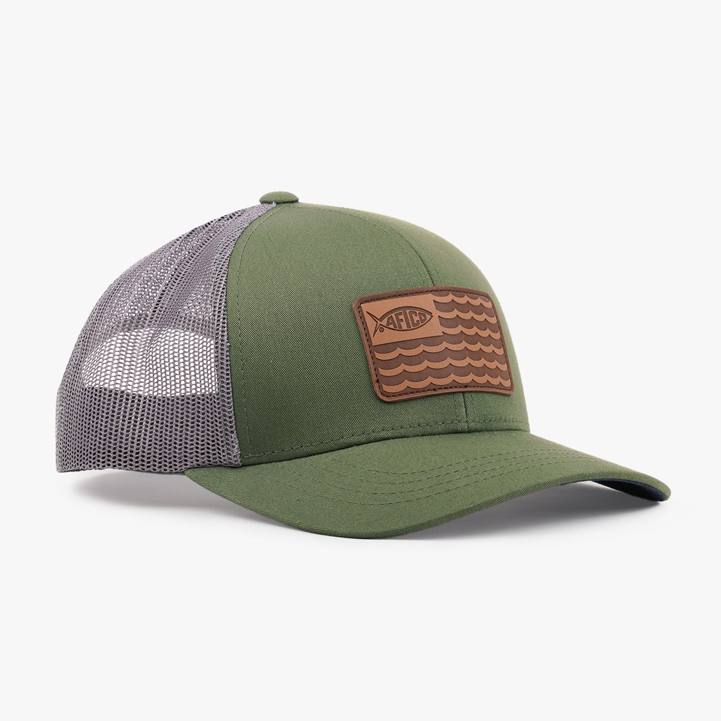 AFTCO Canton Fishing Trucker Hat Gray Heather