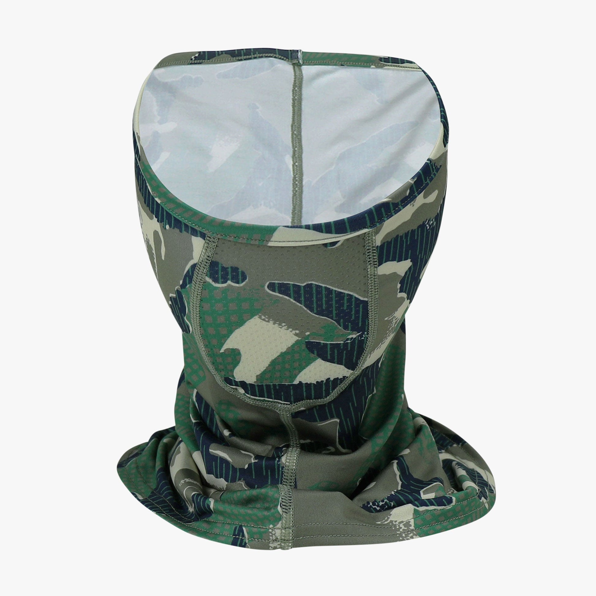 AFTCO Nukam Camo Face Mask For Fishing Green Camo
