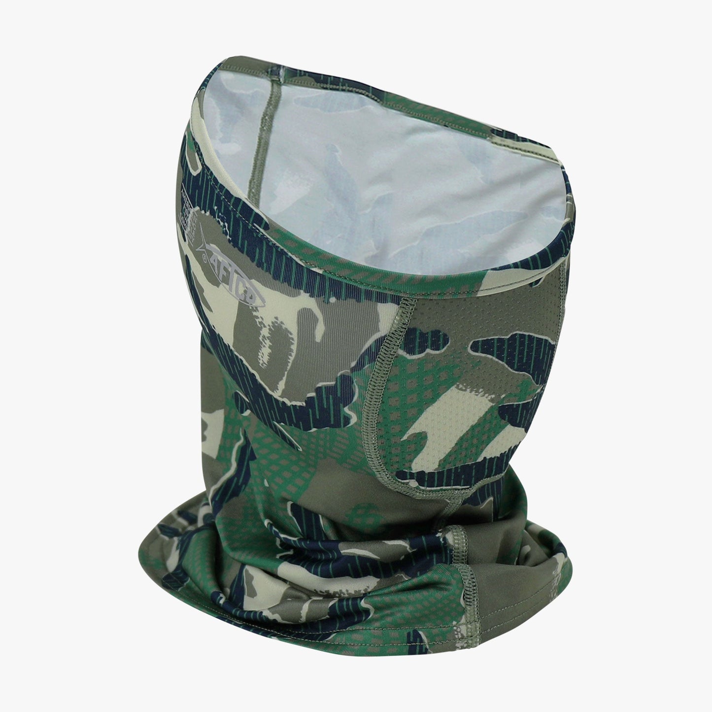 AFTCO Nukam Camo Face Mask For Fishing Green Camo