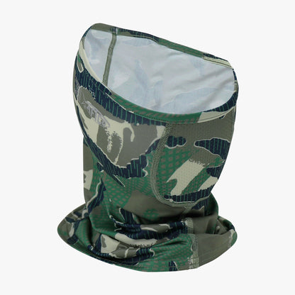 AFTCO Nukam Camo Face Mask For Fishing Green Camo