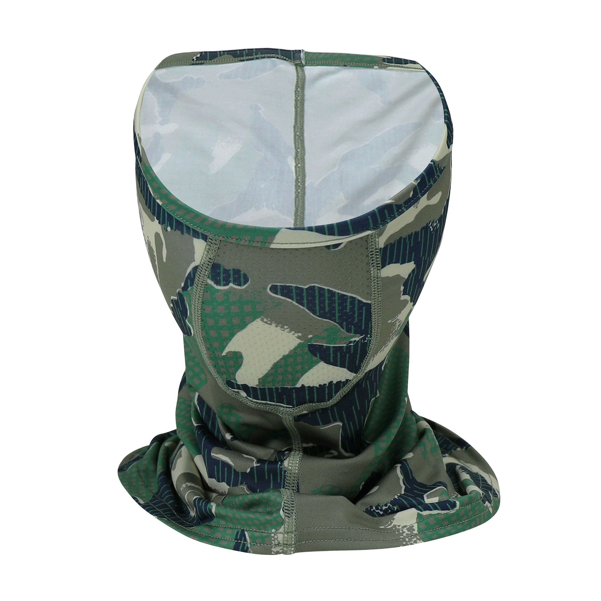 AFTCO Nukam Camo Face Mask For Fishing Green Camo