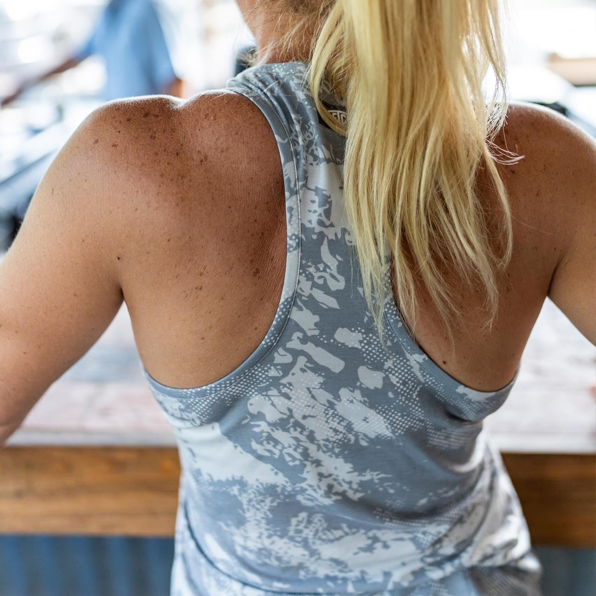 AFTCO AFTCO Ocean Bound Women's Fishing Tank Top Silver Storm Camo