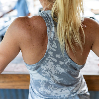AFTCO AFTCO Ocean Bound Women's Fishing Tank Top Silver Storm Camo