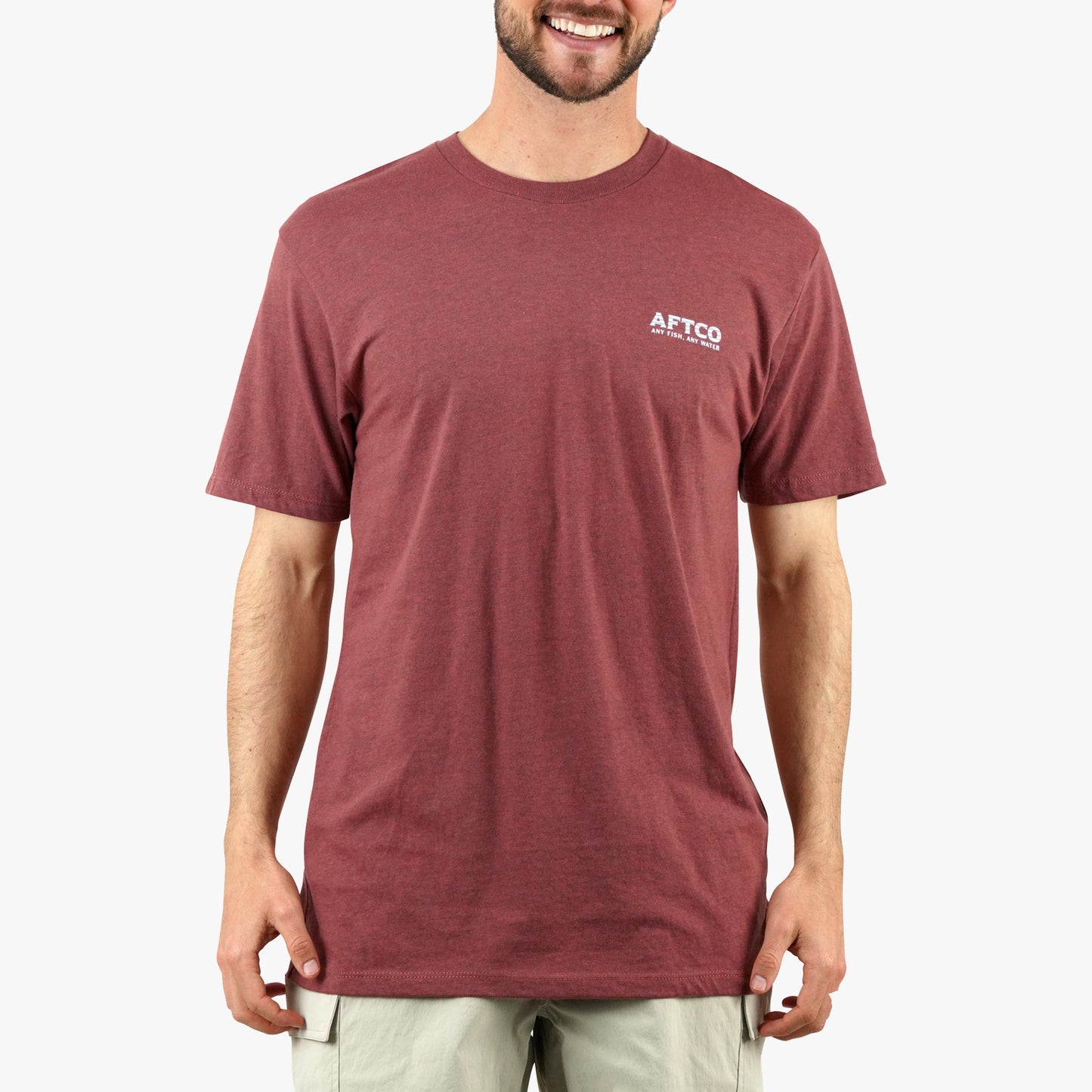 AFTCO Frontier SS Fishing T-Shirts Charcoal Heather