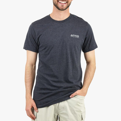 AFTCO Frontier SS Fishing T-Shirts Charcoal Heather