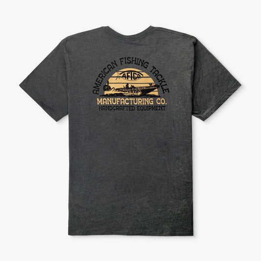 AFTCO Skipping SS Boating T-Shirt Charcoal Heather