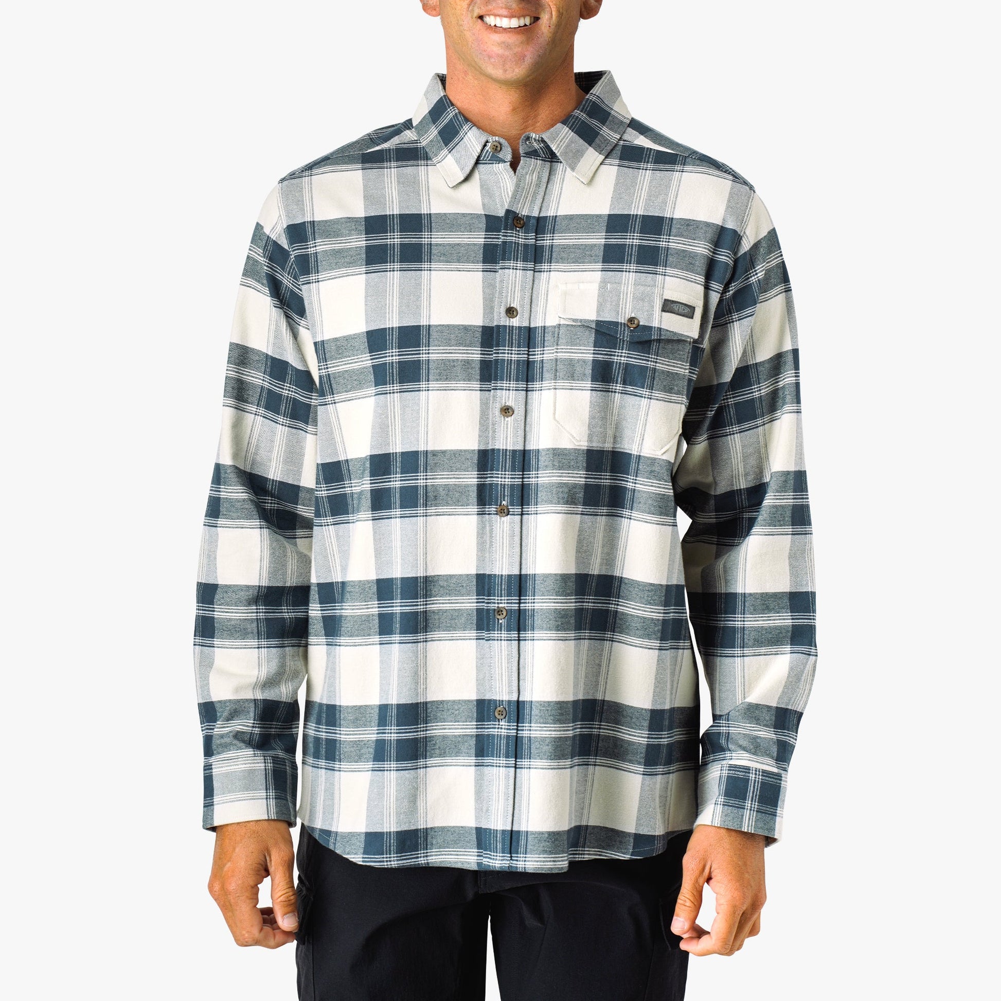 AFTCO Lager LS Flannel Shirt Redwood Burl