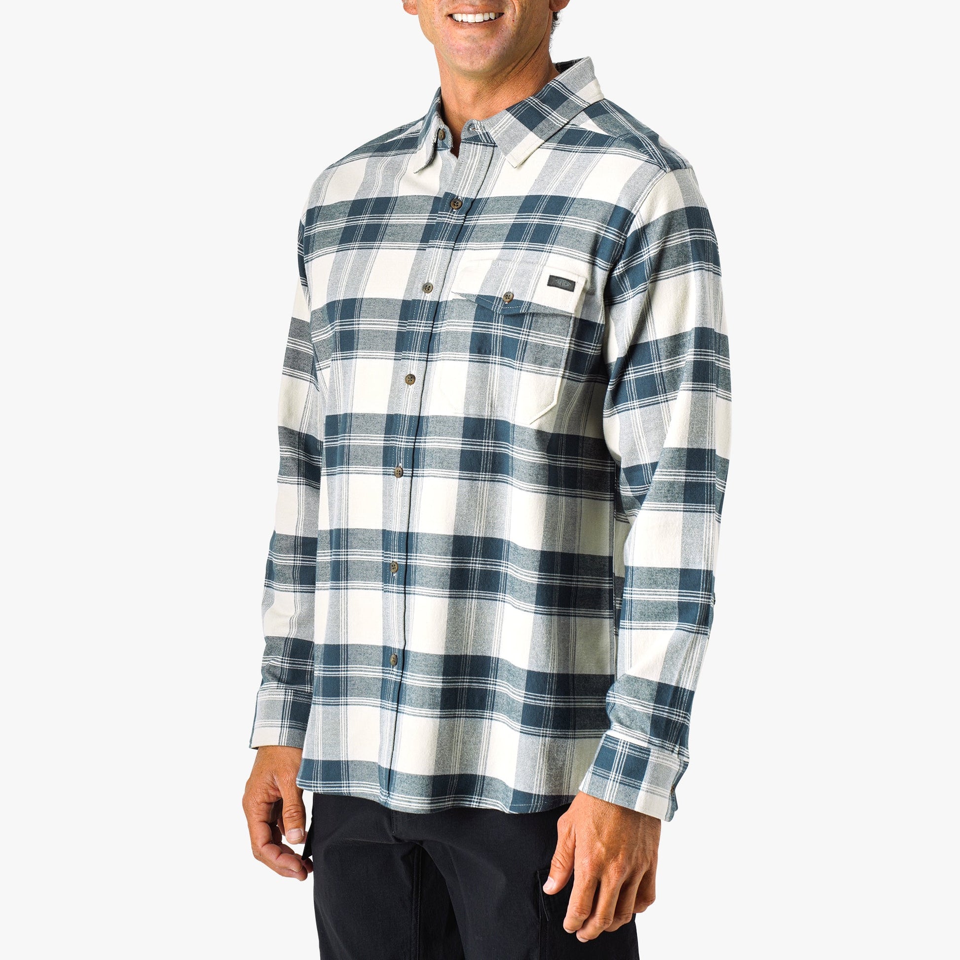 AFTCO Lager LS Flannel Shirt Redwood Burl