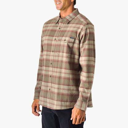 AFTCO Lager LS Flannel Shirt Redwood Burl