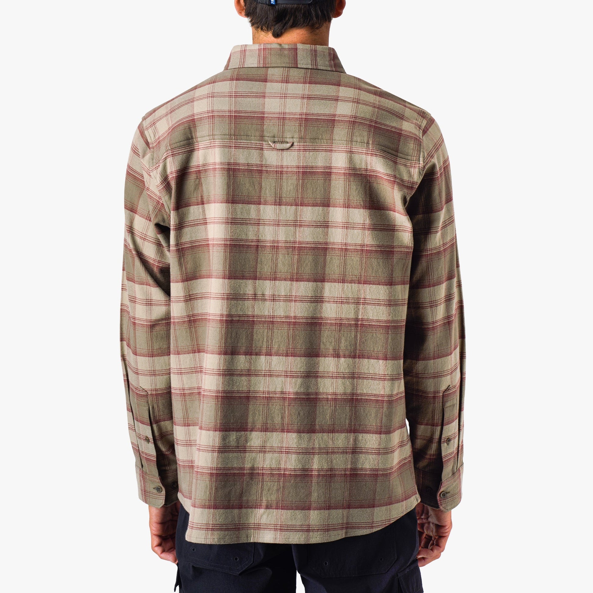 AFTCO Lager LS Flannel Shirt Redwood Burl
