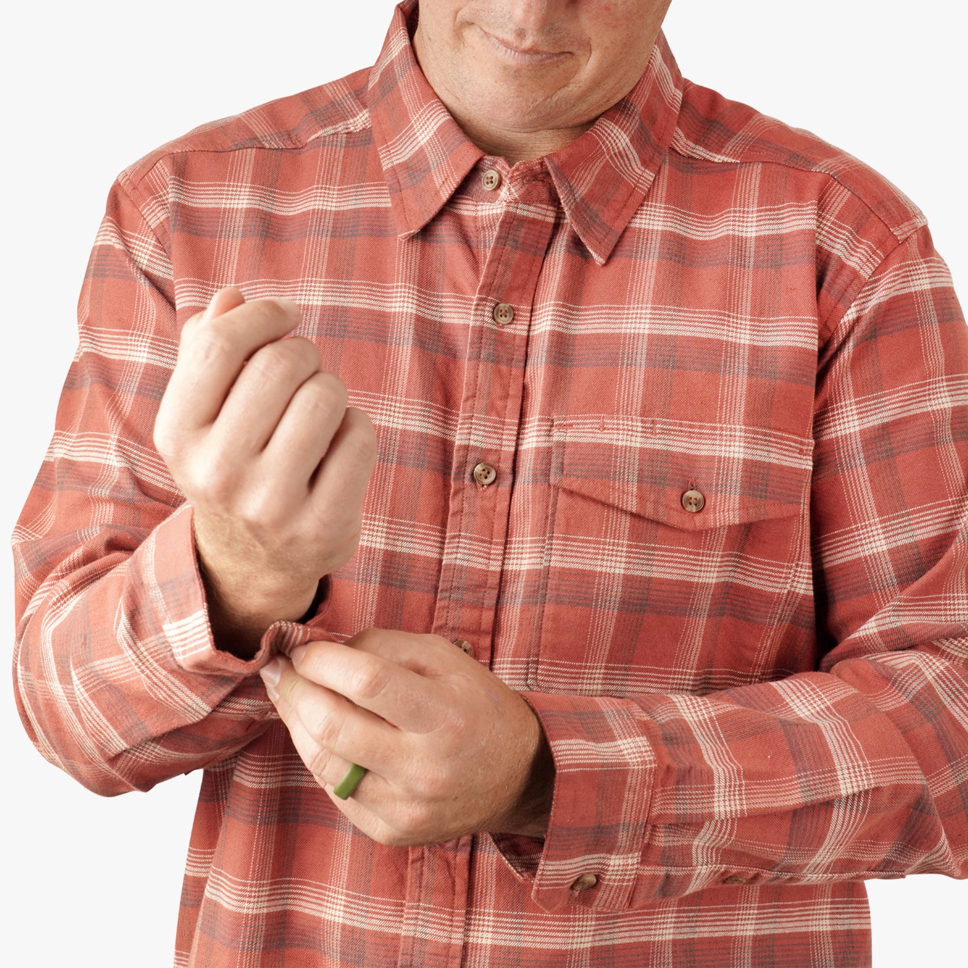AFTCO Lager LS Flannel Shirt Redwood Burl